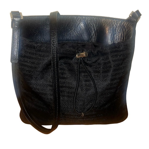 Authentic Prada 99 AW Archive Nylon Logo Drawstring Mini Crossbody Bag - Picture 2 of 16